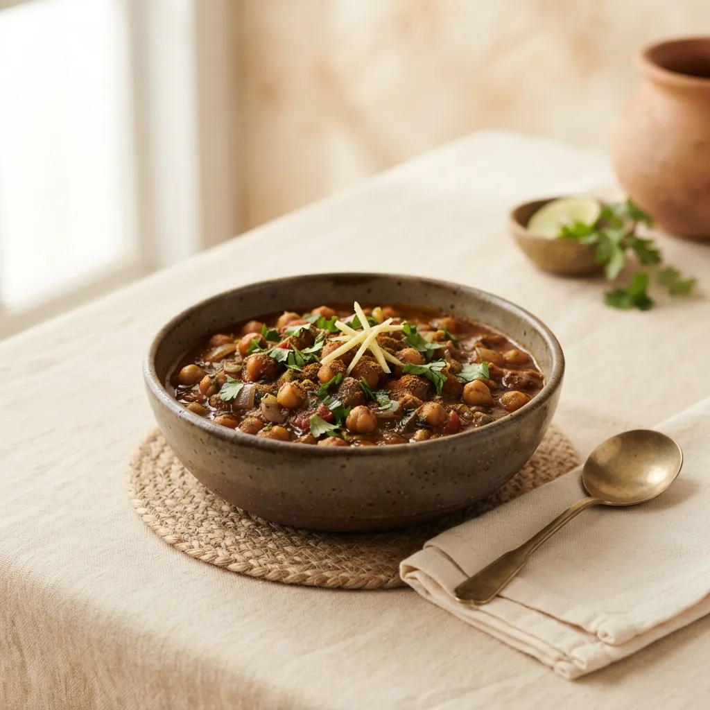 Punjabi Chole served in a bowl